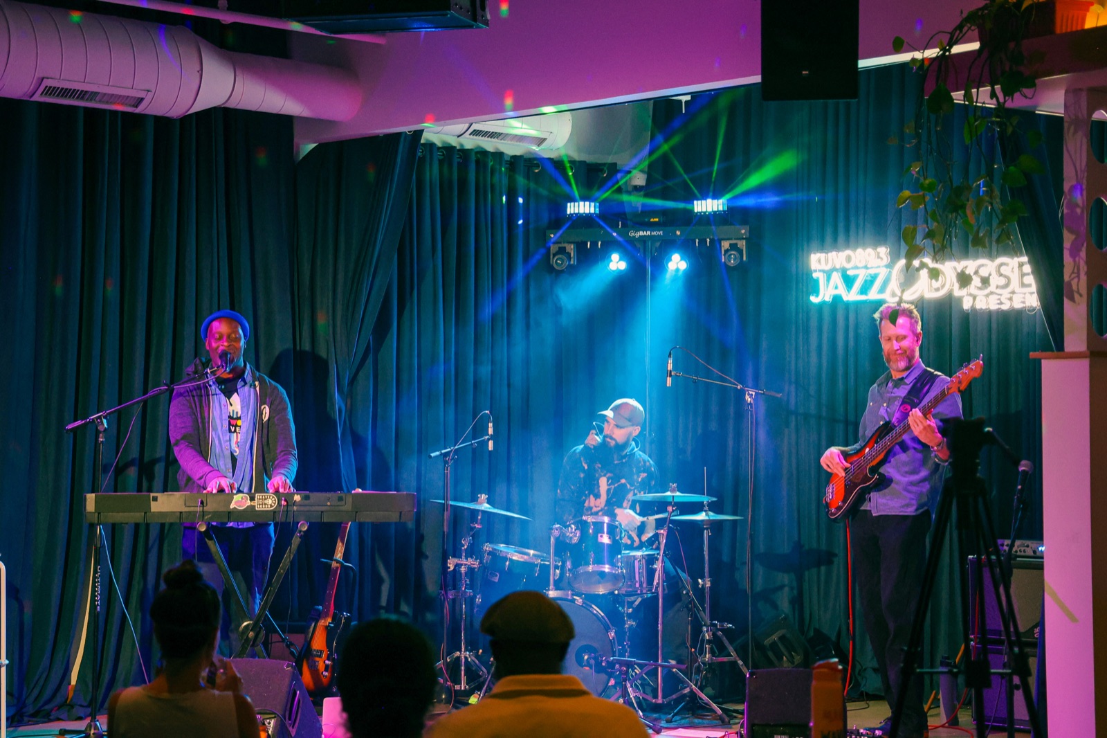 Feezy & the Saints performing live on stage at KUVO 89.3 Jazz Odyssey